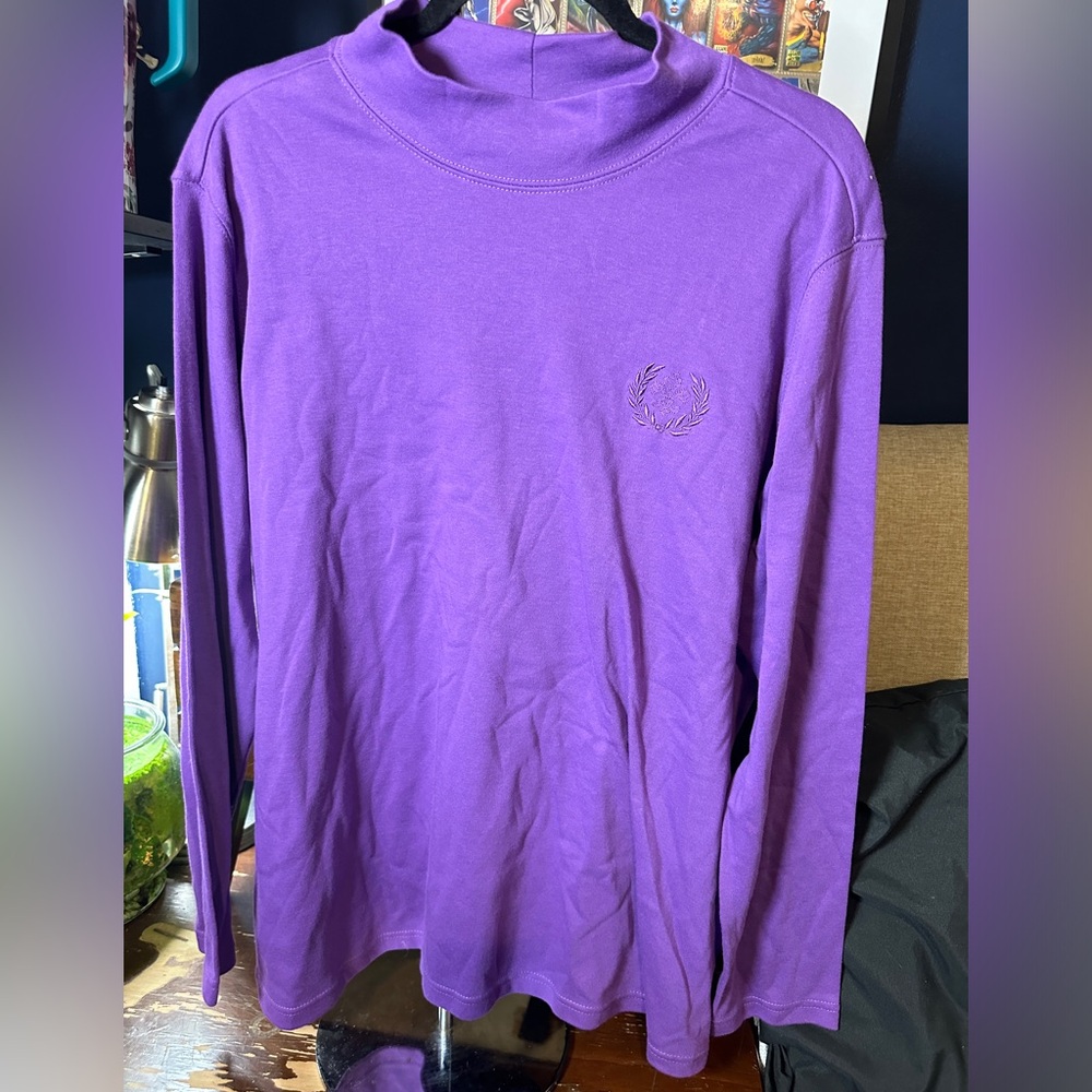 Royal purple mock turtle neck